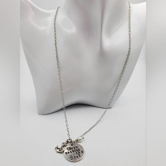 HOPE ANCHORS THE SOUL NECKLACE N1731 - Picture 1 of 4